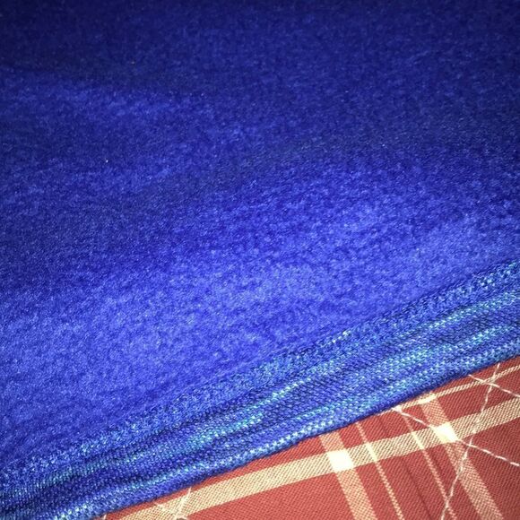 Tek gear blue zip up autumn fall workout sweater long sleeve interior fleece - Picture 6 of 7